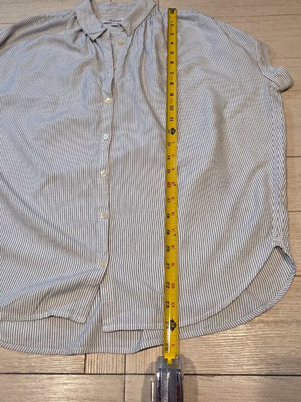 Madewell Dalton Stripe Central Button Down Blouse | Size S - Picture 8 of 9